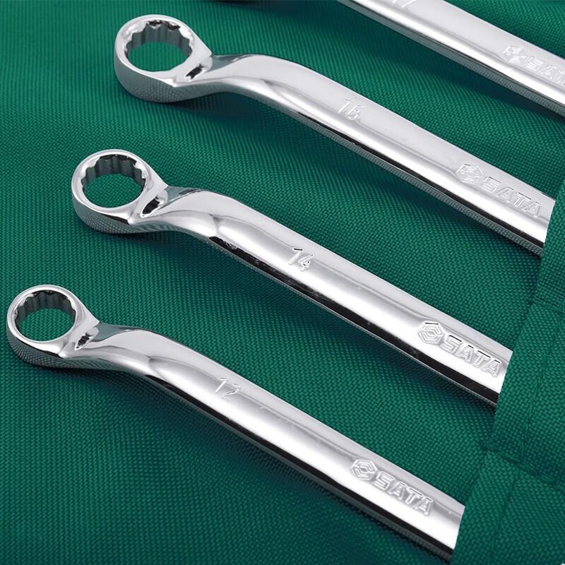 SATA 08012 11-Piece Fully Polished Double Box-End Wrench Set