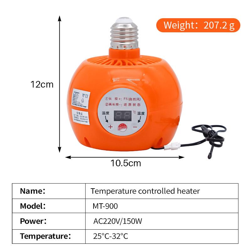Nueva Lámpara Calefactora 220V 150W Controlador de Temperatura Termostático Calentador Luz Cálida Para Animales de Granja Pollo Lechón Perro Mascota