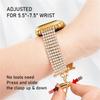 Rhinestone Decor Metal Strap for Apple Watch Series 11 10 42mm / 9 8 7 41mm / SE3 SE2 SE 6 5 4 40mm / 3 2 1 38mm Drawstring Adjustable Watch Band