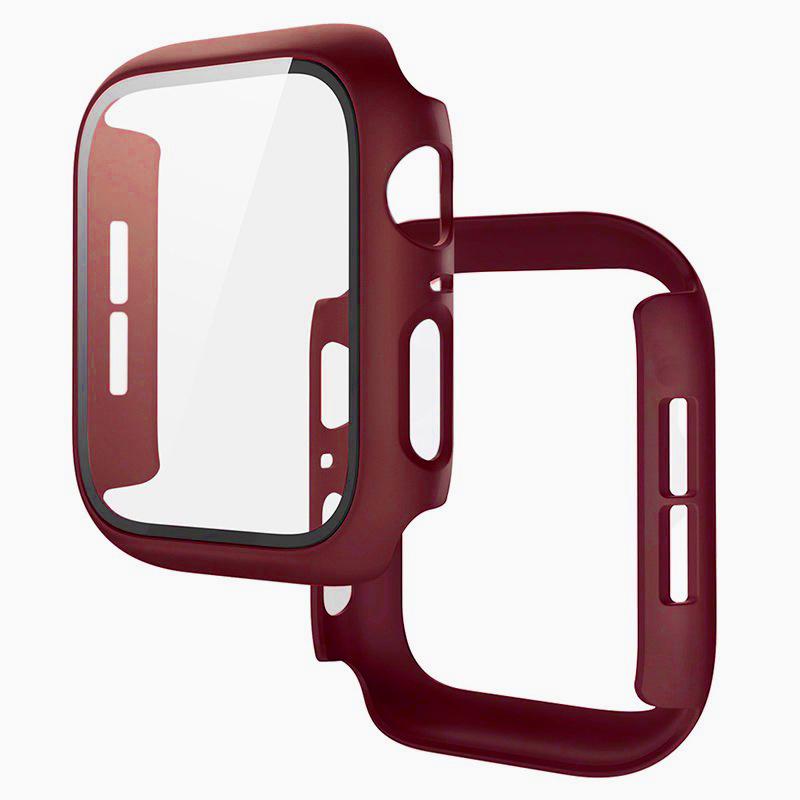 PC Case+Tempered Screen Protector For Apple Watch Ultra 3-1 11 10 46/42mm Integrated Hard Shell iWatch 9 8 7 6 5 4 SE 45mm 44mm