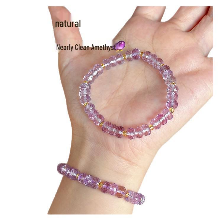 Elegant Irregular Faceted Crystal Bracelet: High-End Light Luxury Beads for Good Luck - Perfect Gift for Friends