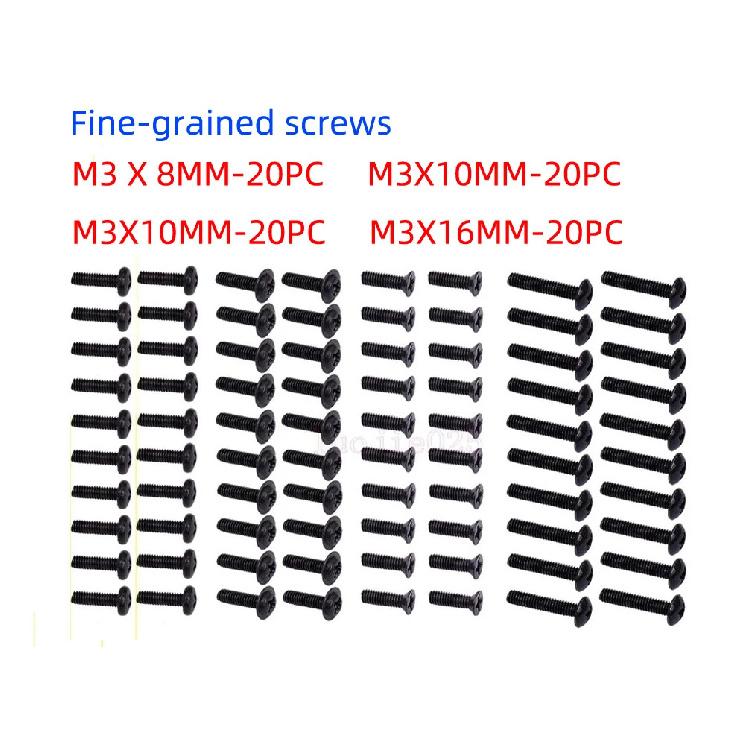 80Pcs HSP 1/10 screws Upgrade Required (02092.02096.02097.08024)(02081.02082.02083.02087) for 94123 94111 94170 94107