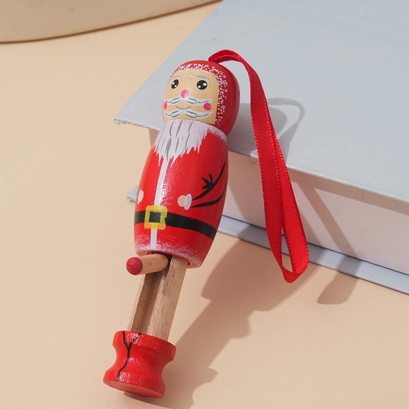 Funny Wooden Santa Claus Ornament Handmade Christmas Tree Hanging Decor Unique Festive Craft Gift for Home Holiday Decorations