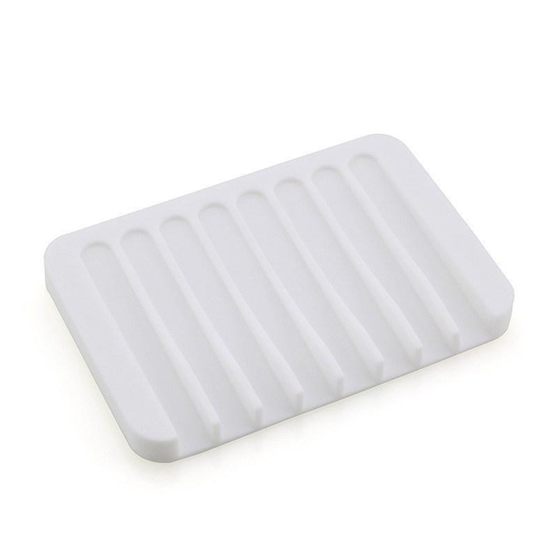 Home Silicone Drain Soap Box Kitchen Bathroom Anti-slip Sink Tray Creative Washing Table Soap Tray Free Punch Drain Rack