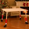 4pcs Universal Christmas Chair Foot Cover Elastic Band Design Furniture Feet Sleeve  Household