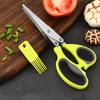 Stainless Green Scissors - Multifunctional Multi- Kitchen Shears for Scallions and Herbs