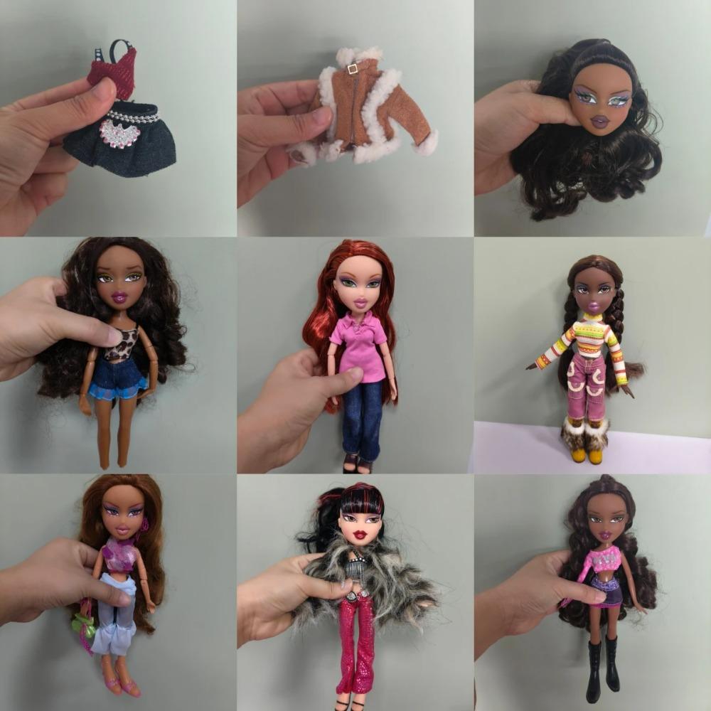 Bratz Head Body Clothes Fur Tops Coat For 30cm Doll