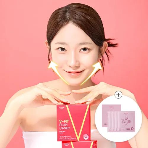 

V-Fit Вкус Сливы 14-дневный запас (28 штук) + Маска-пленка для сияния 1 КОРОБКА (4 листа)