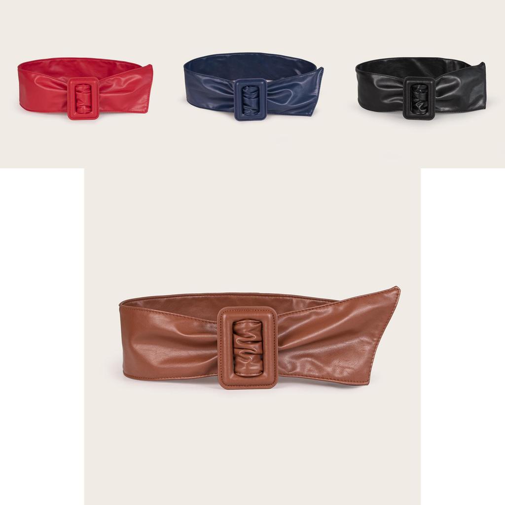 Premium Soft Doublesided Faux Leather Belt With Geometric Design For Daily Wear
