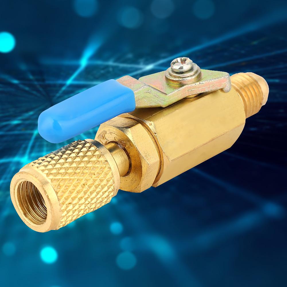 3 Stück Kugelhahn R12R134AR410 Kältemittel Kugelhahn Adapter Schalter für 14SAE Außengewinde Innengewinde(14