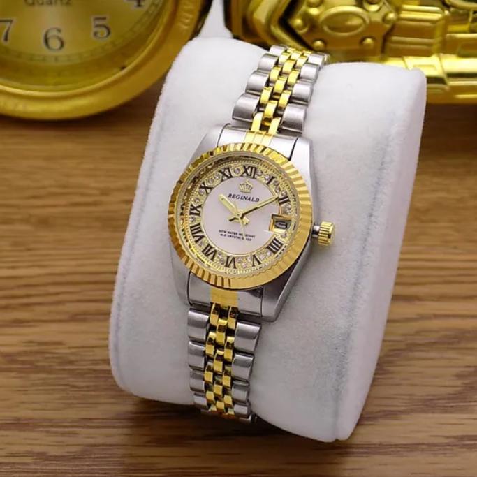REGINALD Brand Date Waterproof Crystals Men Watch Steel Wrist Watch Business Lover's Dress Gift Watches Montre Homme Reloj