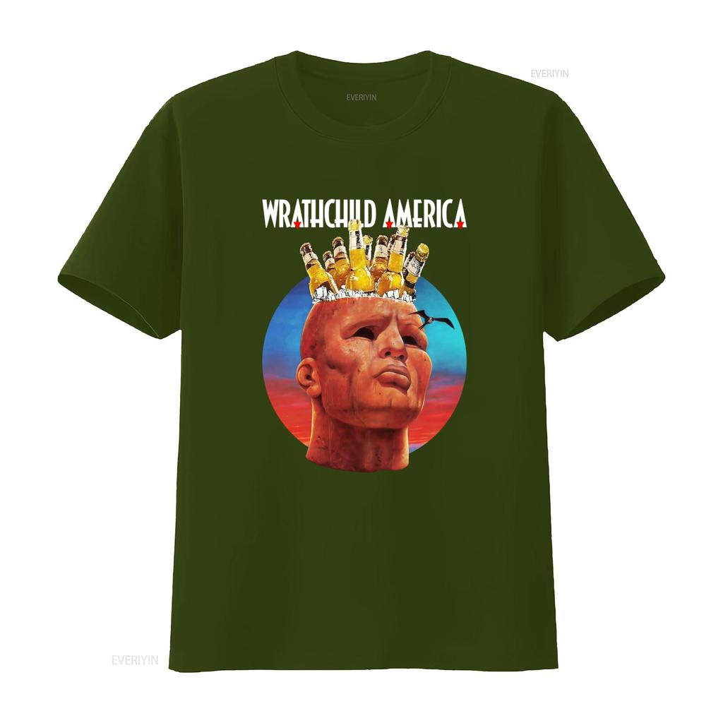 Wrathchild Amerika Tour T-Shirt Ich bin nicht betrunken, ich trinke nur Print Herren vintage gewaschen homme streetwear Dehnbar
