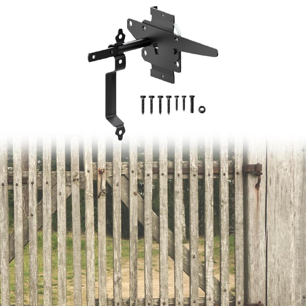 Gate Latch Spring with Self Locking Mechanism for Vinyl and Metal Fences