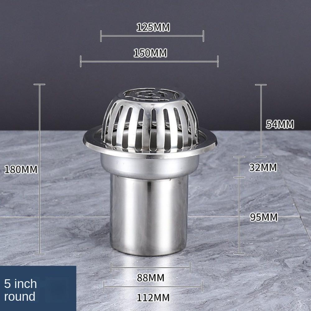 Stainless Steel Roof Floor Drain Anti-blocking Anti Rodent Rooftop Rain Pipe Cap Easy Installation Sewer Net Filter