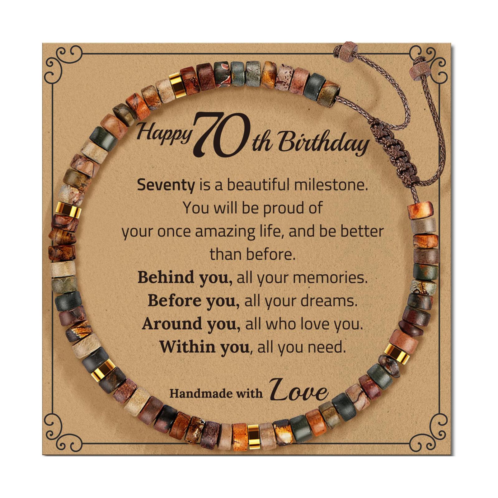 

Adjustable Handmade Stone Bracelet Decoration for All Ages Featuring A Blessing Card and Multiple Color Addition 17
