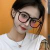 New Blush Glasses Compatible with Myopia Women's Flat Glasses No Makeup Artifact Glasses with Blush Friendly to No Makeup