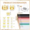 Qeeenar 40 Sheets Flower Bouquet Wrapping Paper Waterproof Florist Bouquet Packaging Paper with 3 Pcs Crowns 48 Pcs 3D Butterflies Decor 100 Pcs