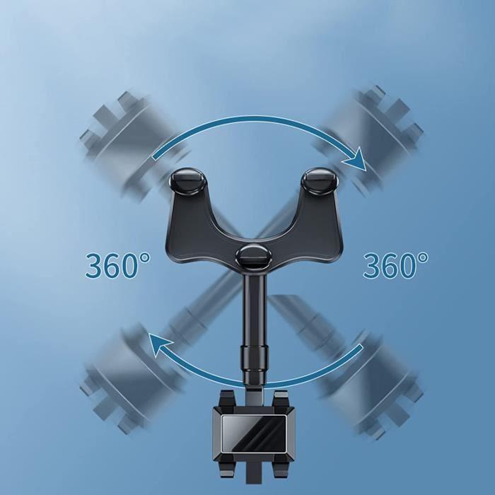 Telefonhållare - Multifunktionell - 360° Roterbar - Svart - Bilspegel - Säker