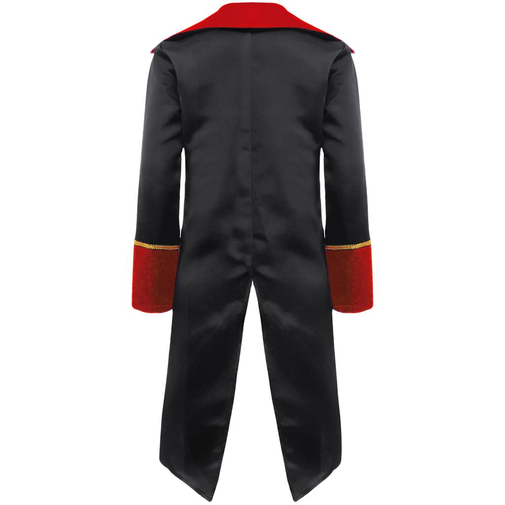 Kids Revolutionary War Costume Colonial British Red Coat Tailcoat Design Historical Military Cosplay Outfit