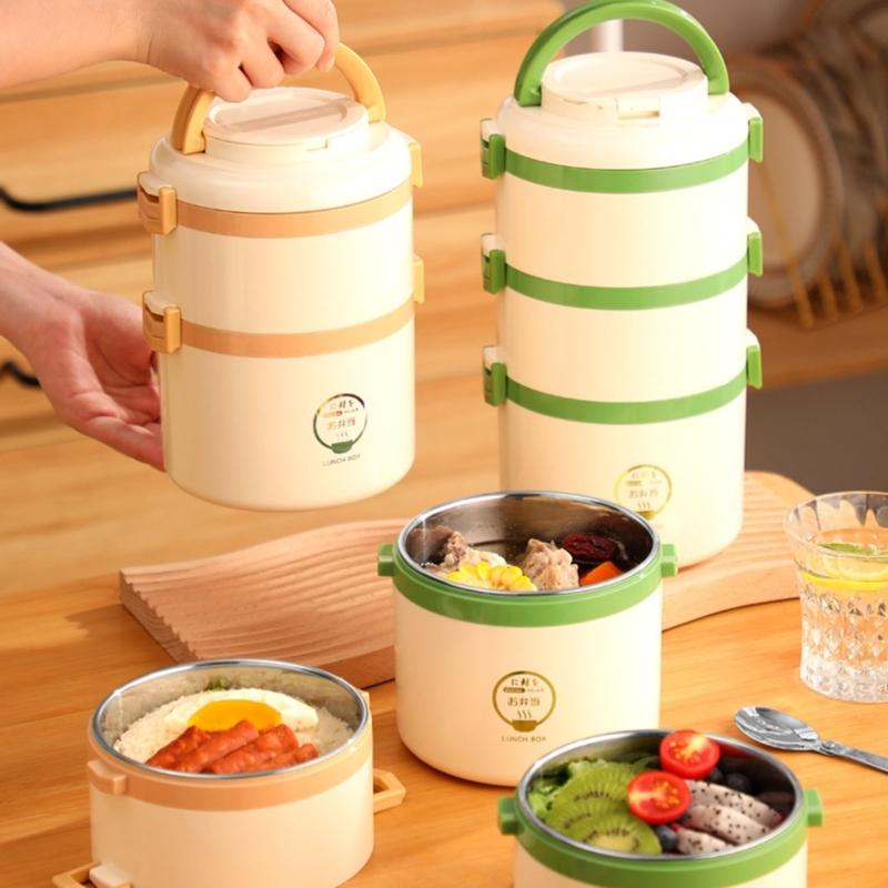 User Friendly 304 Nonrust Steel Food Container Durable Leak Proof Lunch Box For Adults Kids School Office Travel