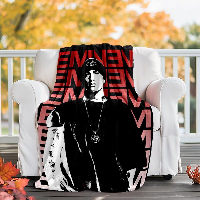 Eminem Flannel Blanket Soft All-Season Throw, Design for Camping, Car Travel, Hiking Sofa, Bed, Office Perfect Gift for Parties