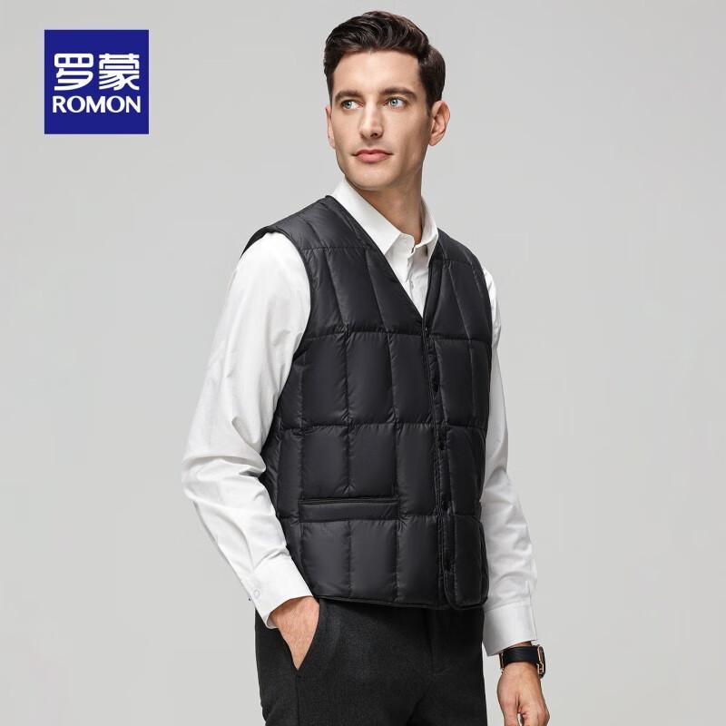 Romon Men's V-Neck Down Puffer Vest