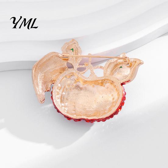 Harvest Festival Brooch Rhinestone Pumpkin Brooch, Lapel Pin for Halloween Thanksgiving Decorative Pins Festival, Autumn Clothing Accessory
