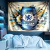 football club F.C Print Tapestry, Lightweight Wall Hanging, for Bedroom, Dorm, Living Room, Home Art Decor - Birthday Christmas Gift for Friends