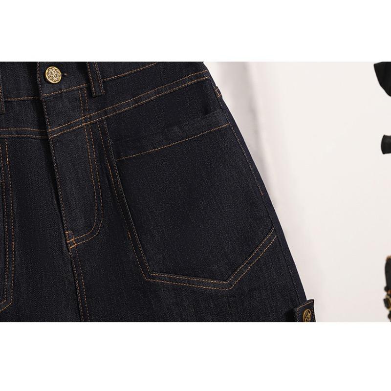 DIMANAF Plus Size 2025 Women Shorts Pants Summer Elastic Loose Jeans Short Basic High Waist Casual Harem Pants 5XL