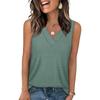 Women's Solid Color V-neck Loose Sleeveless Tank Top T-shirt  Spring Summer New Arrival, Leisure Leisure Trade for Europe America