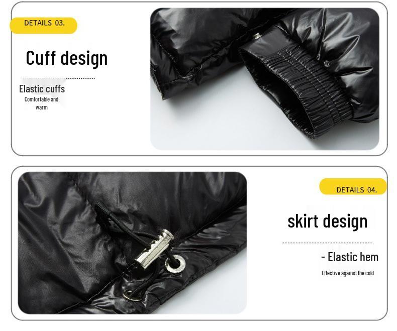 M Family Korean-Style Winter Down Jacket, Unisex, Classic Loose Fit, Plus Size, Thickened for Couples.