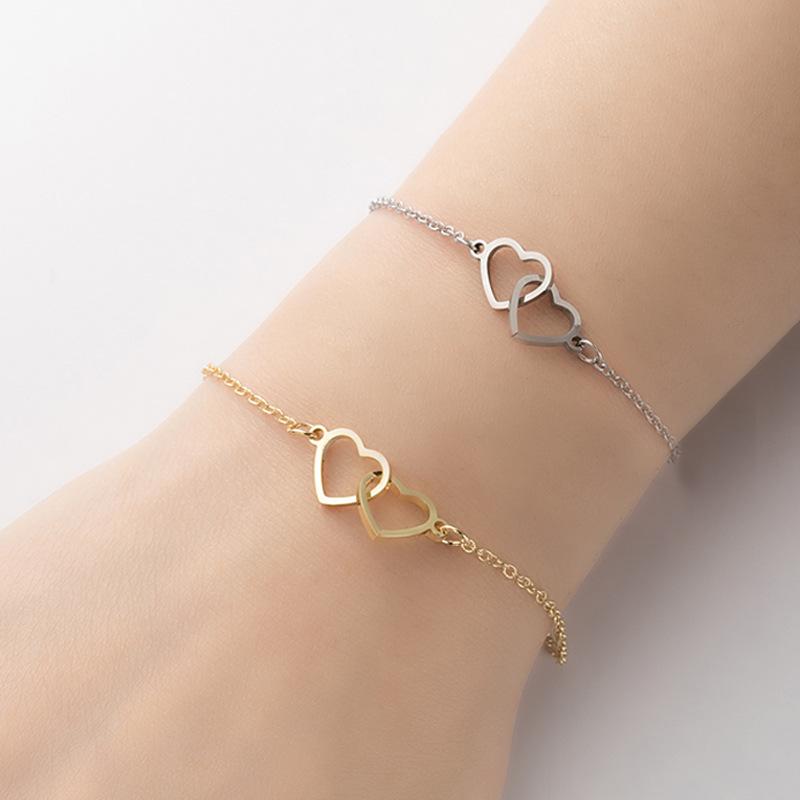 Stainless Steel Mini Heart Bracelet: Versatile Korean-Inspired Women's Fashion