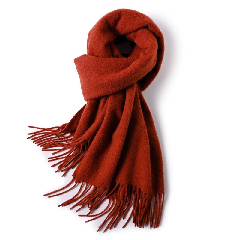 Pure Wool Scarf Winter Men and Women Senior Couple Grey Scarf Shawl Gift Boyfriend Birthday Gift