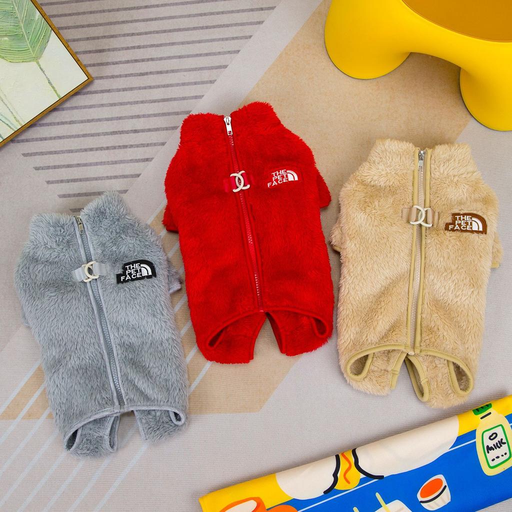 Pet Clothes Autumn and Winter Dog Clothes New Pet Clothing Double-sided Velvet 24 Trendy Brand Zipper Four-leg Velvet