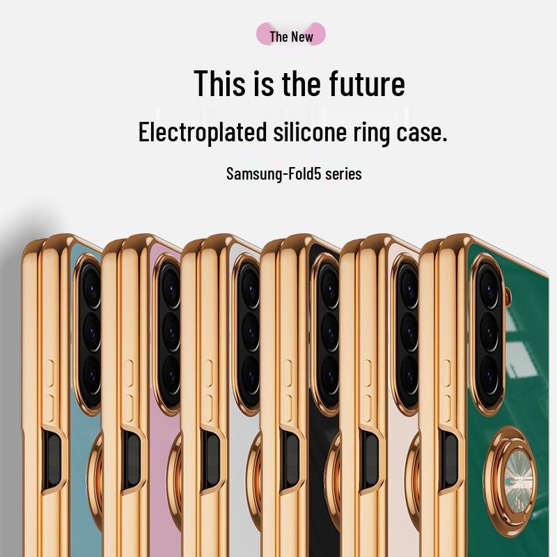 Samsung Galaxy ZFold7 Galvanisierte Schutzhülle mit Ringständer & Magnetischer Autohalterung