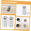 Alipis Stainless Steel Condiment Containers, Compact Salt and Pepper Shakers with Wear-Resistant Airtight Lids for Home and Outdoor Use, Set of 2