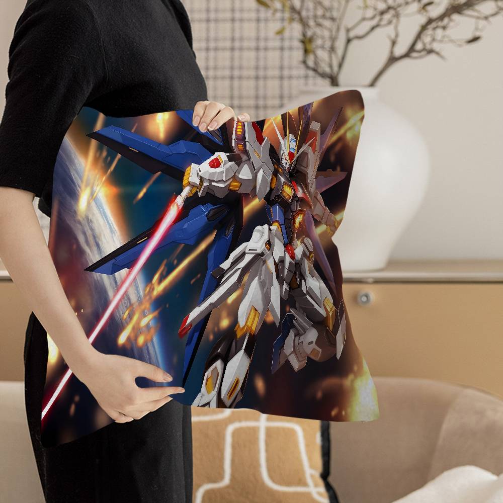 G-Gundam Cartoon R-Robot Maple Design Cushion Cover Happy Autumn Harvest decor Holiday Decorati Pillow Cover