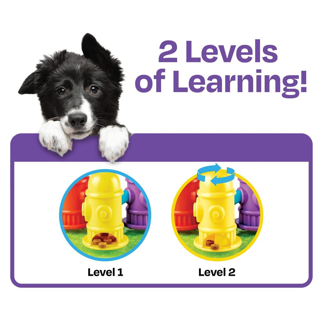 Brightkins Find Fire Hydrant Puzzle for All Dog Prevents Slow Nose Treat Authentic Treats! Breeds, Eating, Work, Hunting, LER9367,