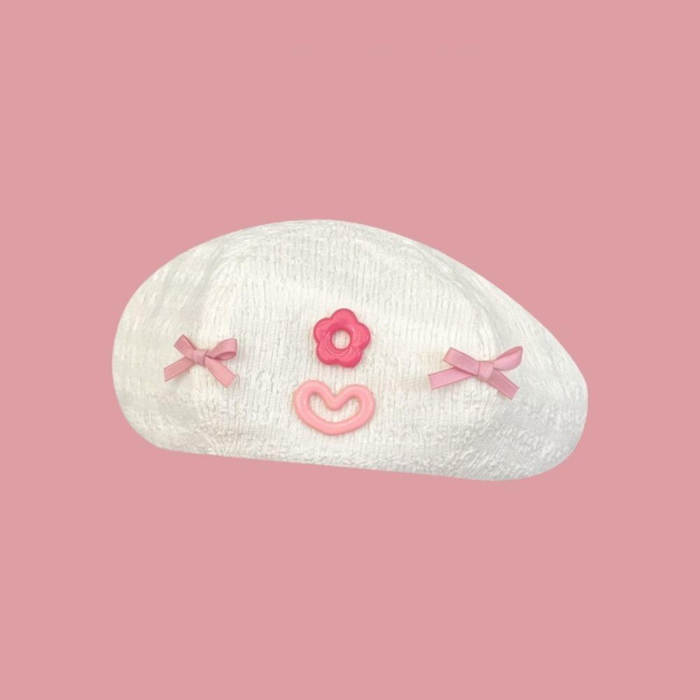 Colorful Pumpkin Hat Korean Style Painter Hat Casual Bow Berets Cap  Daily