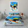 Snowboarding Gear Set Outdoor Sports Soft Comfortable Duvet Cover Bedding Set Included 1*Duvet Cover & 2*Pillowcases, Gift
