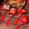 Red New Year Hanging Ornaments Traditional Spring Festival Tassel Pendant  Party