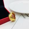 Gold Plated Unique Couples Ring With Chic Matte And Polished Styles For Occasion Any