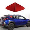 Red Carbon Fiber Rear Window Triangle Glass Trim Sticker For Subaru Crosstrek 24