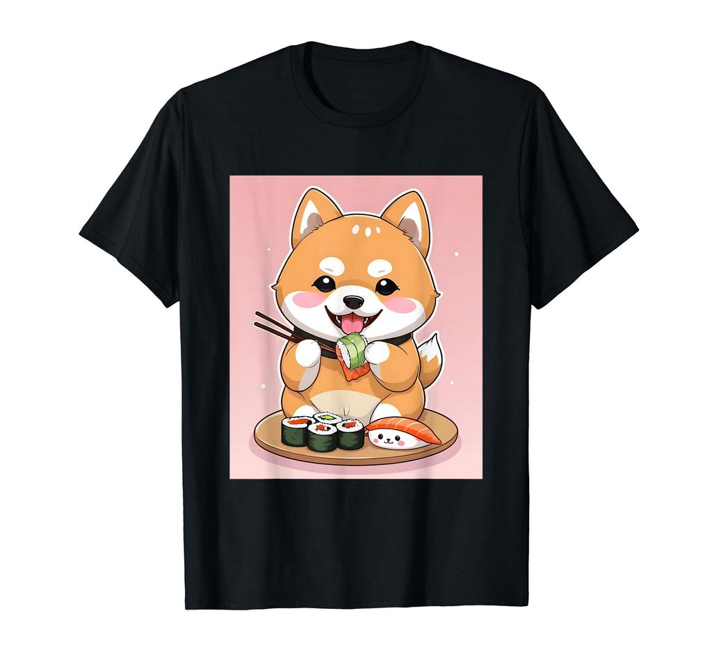 Shiba Print Kawaii, Dog, Inu, Sushi, Cute, Japanese, T-Shirt