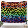 Rose Cheetah Tapestry Wall Hanging Leopard Print Tapestry For Kids Boys Girls Children Romantic Red Rose Floral Wall Tapestry