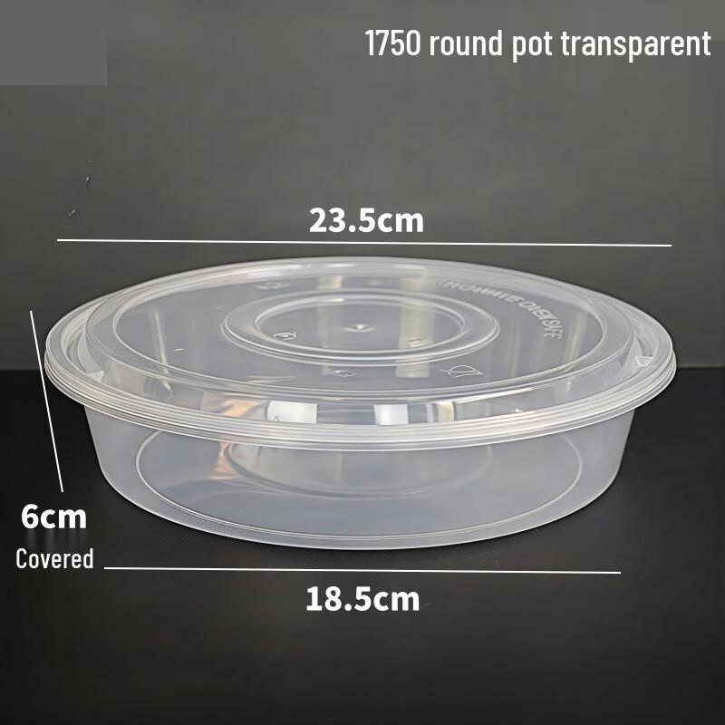 MOLUONA Round Transparent Disposable Takeout Container