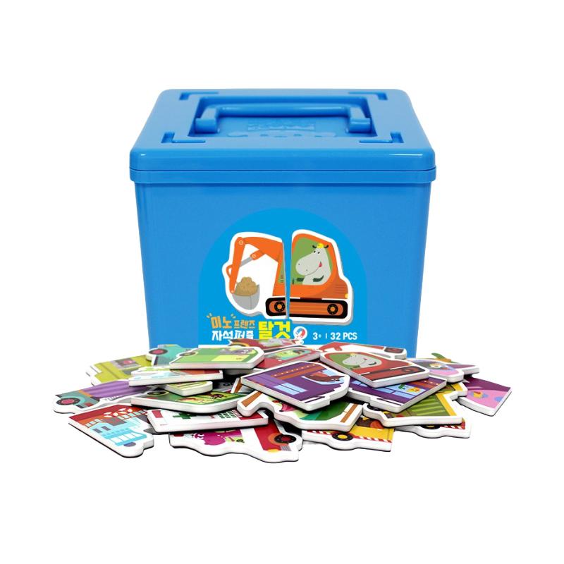 Mino Friends Magnetic Puzzle Series – Fruit / Vehicle / Dinosaur (KC Certified, Made In Korea) (4 Options)