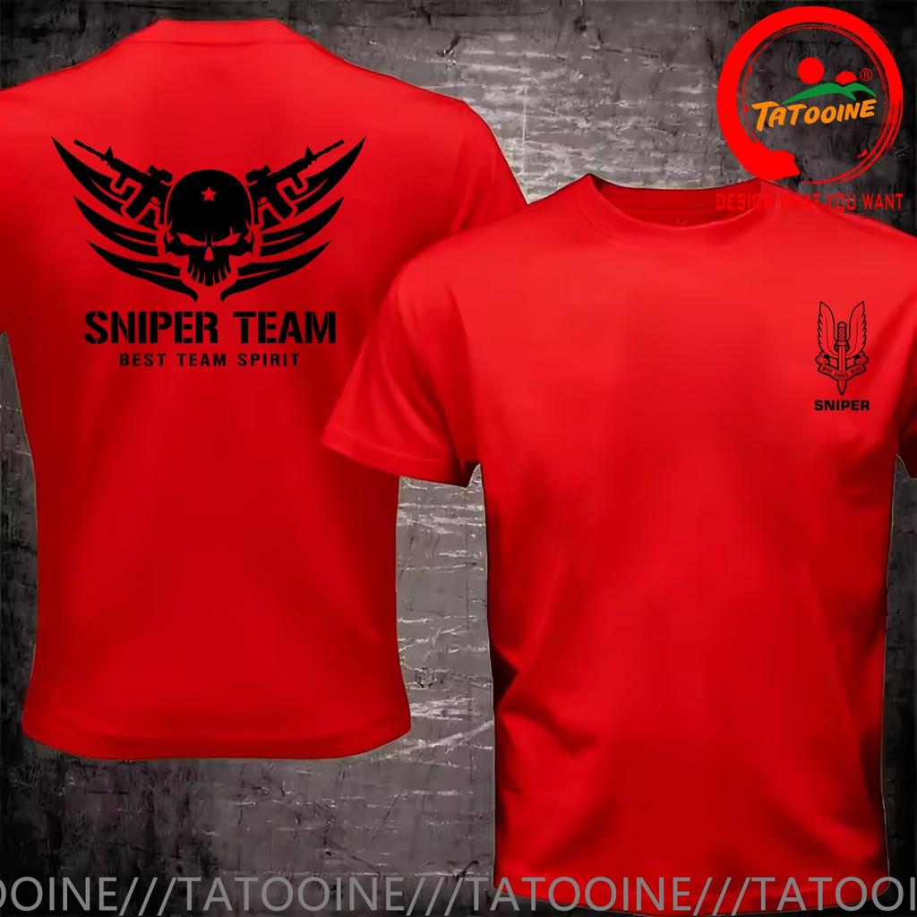 Funny Design Sniper Team Skull Shirt Unisex Fashion Trendy Casual Clothing Stylish Tops Tee Shirt Leisure Tshirt Unisexs Tshirt