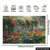 2D Lente Bloementuin Achtergrond, Rustieke Stenen Muur Tulp Foto Banner Decor