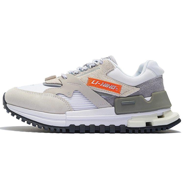 Li Ning Textile, Synthetic Leather, Leather Cushioning Slip Resistant Abrasion Resistant Low top Casual Shoes Women's AZGS078-4